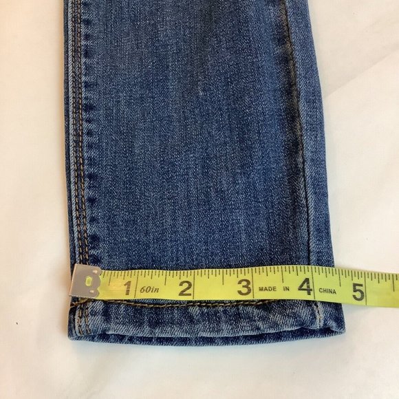 Indigo Rein Jeans Ankle Skinny Button-Fly Blue Mid Rise Stretch Womens Size 1 - Picture 6 of 12